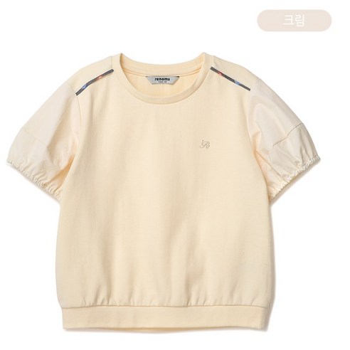 레노마키즈 파이핑 배색 맨투맨형 티셔츠(R2322T169)