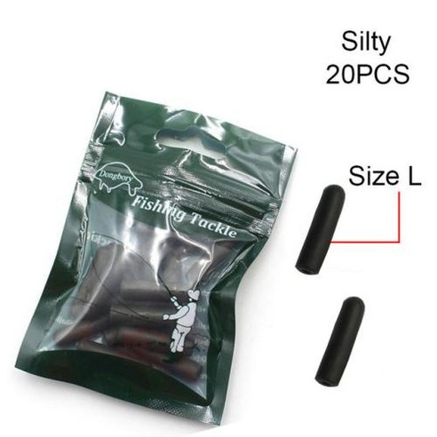 납구슬 잉어 낚시 태클 리그 링 스토퍼 비드 피더 회전 고무 액세서리 20 개, 2) 20PCS Silty 사이즈 L