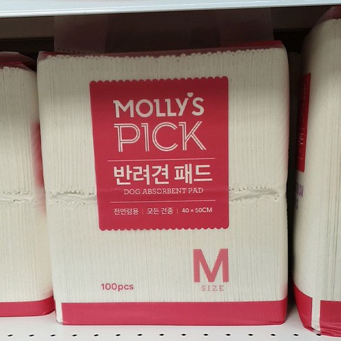 몰리스픽 반려견 패드 M 100매, 100개입, 1세트 요비트스텀패드 몰리스픽 반려견 패드 M 100매, 100개입, 1세트 요비트스텀패드