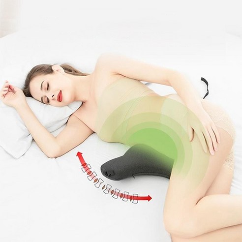 료에스 메모리폼 허리 등바이 다용도 베개, 짙은 그레이