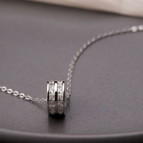 Sorfil S999 실버 스몰 허리 목걸이 다이아몬드 링 기하학적 디자인 감각 심플한 개성 쇄골 체인 백매조