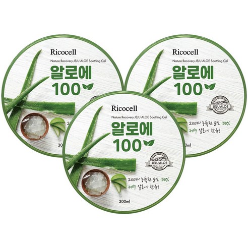 리코셀 순도 100% 제주 알로에 수딩젤 300ml x3개, 5개, 0.3l