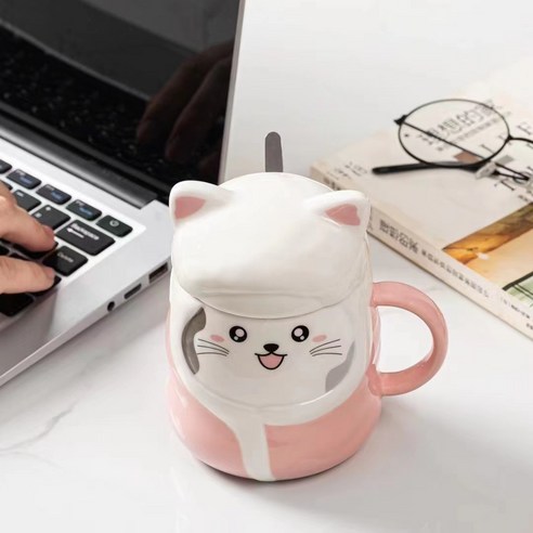캐릭터 세라믹 머그잔 오피스 커피잔, 디, 401-500ml