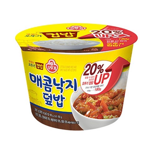 오뚜기 맛있는 컵밥 매콤낙지덮밥, 250g, 2개