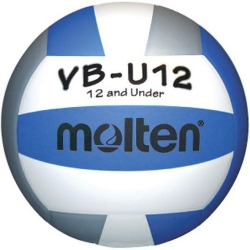 Molten VBU12 라이트 배구 공, 12 & under, Royal/Silver/White