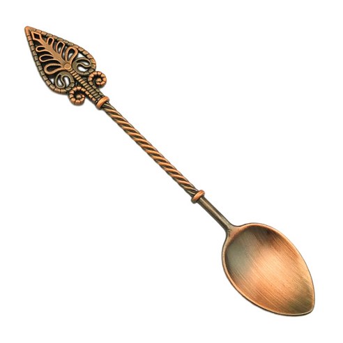 1pc 스테인레스 스틸 작은 차 숟가락 커피 조미료 디저트 숟가락 11.6cm, 청동 1, 설명, 설명