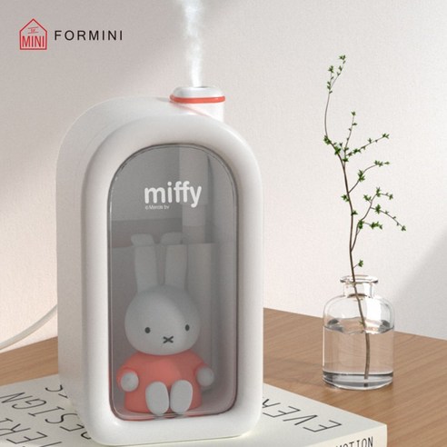 미피정품 2단계 가습조절 무드등 가습기 380ML 저소음 MIFFY380P 핑크화이트, 단품