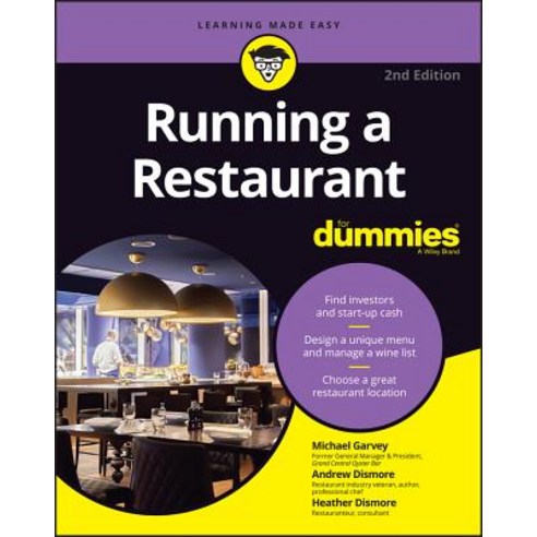 (영문도서) Running a Restaurant for Dummies Paperback, English, 9781119605454