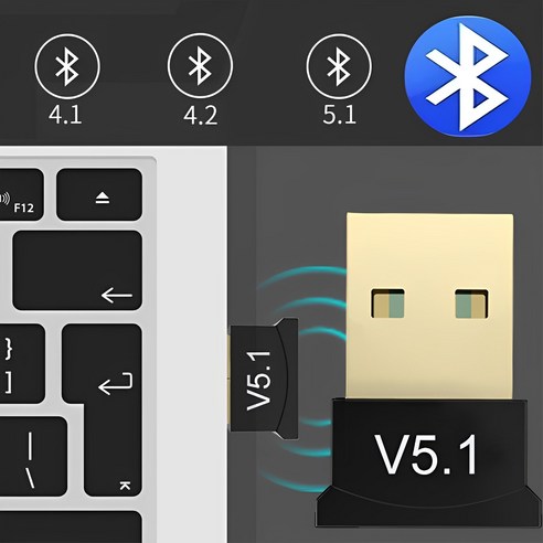 어댑터 자동차 수신기 USB PC 컴퓨터 5.0 블루투스 어댑터 무선 송신기 노트북용 오디오 5.1 USB, 1)Bluetooth 5.1