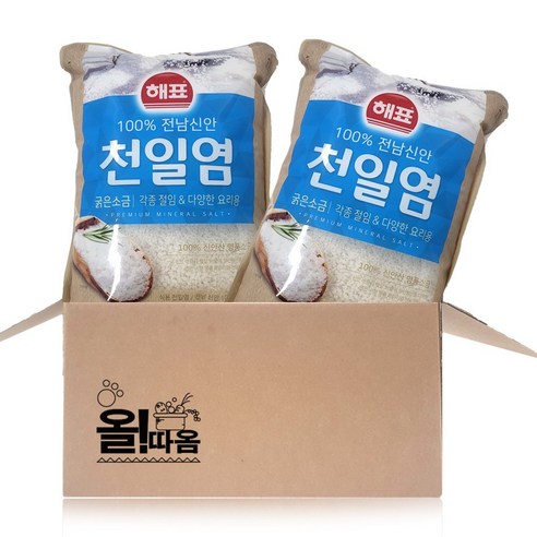 해표 천일염, 3kg, 2개