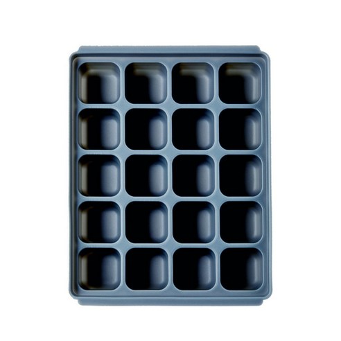 티지엠 실리콘 멀티 큐브 20구 이유식 보관 용기 냉동보관 네이비, 1개