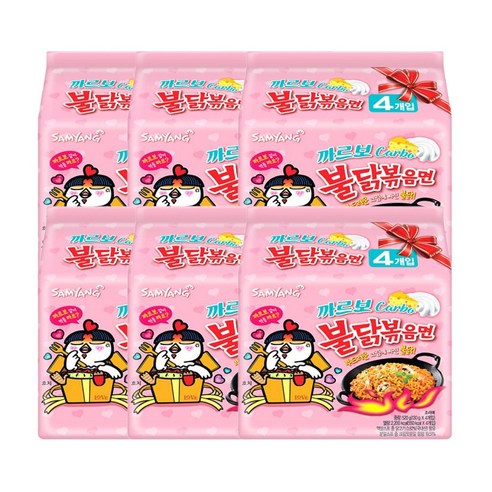 <올따옴> 삼양 까르보불닭볶음면 4입멀티 6봉, 24개