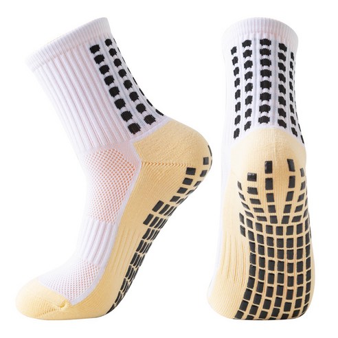 미투라이 축구양말 논슬립 숏, 3개, 화이트