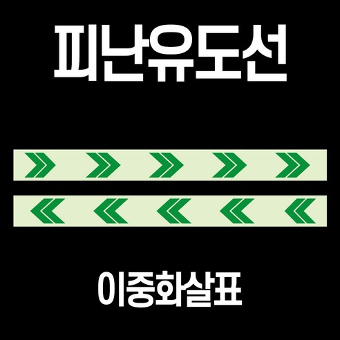 ITK 축광(야광) 피난유도선 테이프 이중화살표, 축광, 1개