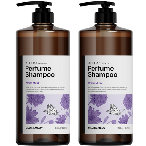 메디레머디 퍼퓸 샴푸+샴푸 선물포장 화이트머스크 1000ml, 2개