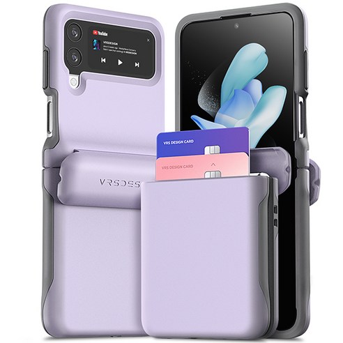   Verus Galaxy Z-Flip 4 Semi-Automatic Hinge Protection 2 pieces Storage Card case Modern Go