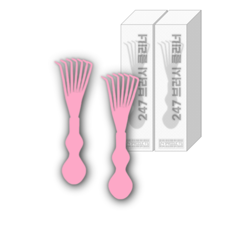 247Products 브러시 클리너, 2개, 분홍색
