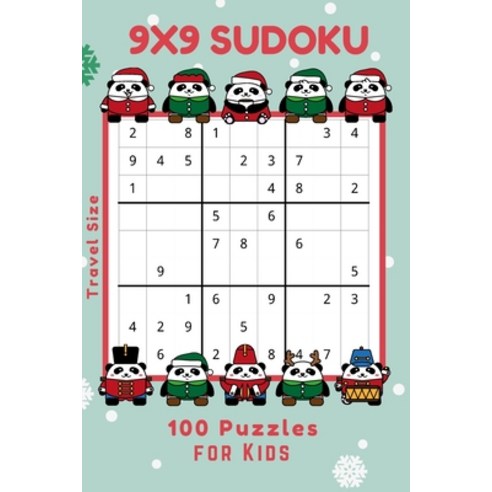 Kids Sudoku Puzzle Travel Size: Christmas Panda Kids 9X9 Sudoku 100 ...