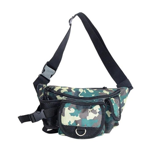 튼튼한 낚시 가방 휴대용 태클 가방 멀티 포켓 힙 팩 가방, 초록, 31x11x13.5cm, 나일론