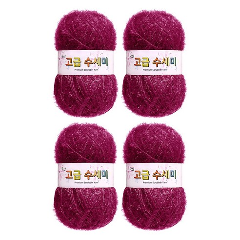 울클럽 별꽃수세미 DIY 고급수세미실 80g 4볼세트 + 동영상제공, 135자주