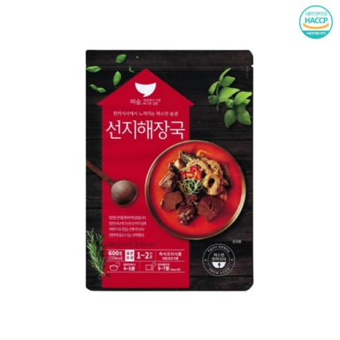 선미식품 따숨 선지해장국 600g 해장국 선지국 선짓국 레토르트 실온보관