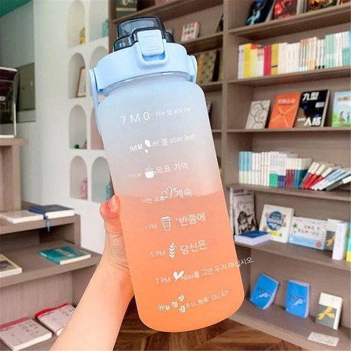 MEIISEO대용량 스포츠 물통 다기능 물병 휴대용 스포츠 물통 대용량 보온병, 2000ML, F