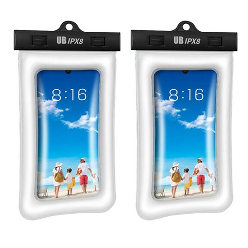 UB IPX8 에어 스마트폰 방수팩 2개세트, 블랙, 2개