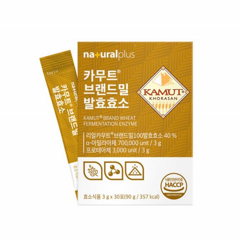 프로테아제 카무트 브랜드밀 발효효소 탄수화물 단백질 효소 역가수치 아밀라아제 3g 30포, 1개