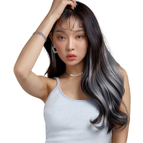가발매니아 스트레이트 퍼트널컬러 붙임머리, 돌핀그레이, 3개