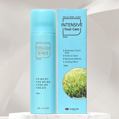 신신제약 인텐시브 풋케어 150ml 풋스프레이 발냄새 제거 쿨링효과, 1개입, 1개