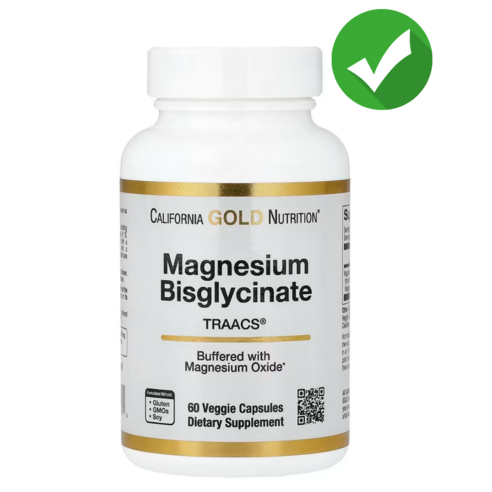 캘리포니아골드뉴트리션 마그네슘 비스글리시네이트 Magnesium Bisglycinate 60정 2개