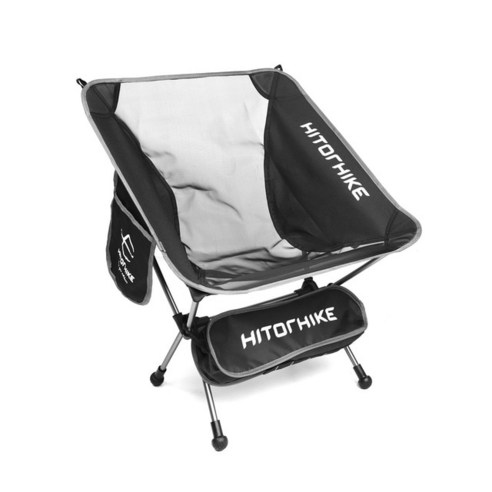 [SW] Hitorhike-여행용 초경량 접이식 의자 고하중 야외 캠핑 휴대용 해변 하이킹 피크닉 좌석 낚시 의자, 러시아, black