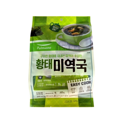 풀무원 황태 미역국, 40g, 1개