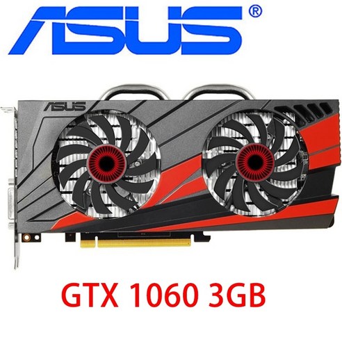 그래픽카드 글카 ASUS 오리지널 GTX 1060 3GB nVIDIA VGA 채굴 게임용