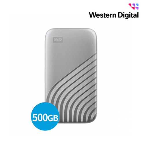 WD My Passport SSD, Silver, 500GB, WDBAGF5000ASL