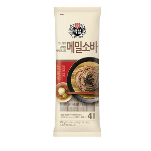 백설 메밀 소바 제일제면소, 400g 3팩 노브랜드메밀소바 백설 메밀 소바 제일제면소, 400g 3팩 노브랜드메밀소바
