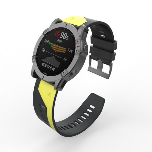 Garmin MARQ Captain Driver Expeditio 스트랩 가민 QUICKFIT 22mm 실리콘 고무 퀵 릴리스 손목 스트랩, #4, Quick Fit 22mm