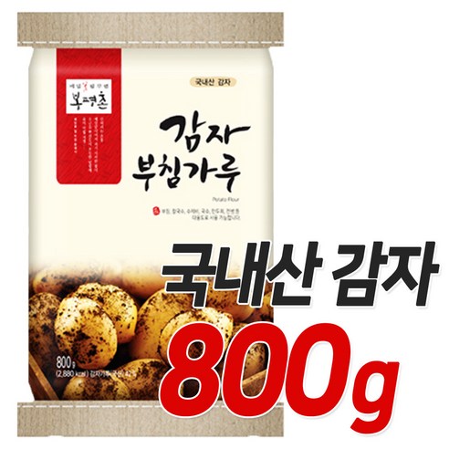 봉평촌 감자부침가루 800g 감자전 옹심이 부추전 부침가루, 1개