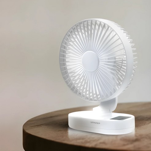 [얼큰이] 업킵 탁상용선풍기 무소음 LED 무선 캠핑용 소형 선풍기
