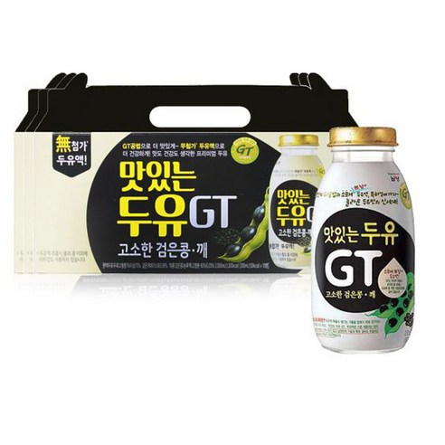남양유업 맛있는 두유 GT 고소한 검은콩깨 병, 200ml, 30개