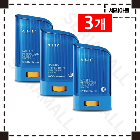 2024년 최신제조 AHC 내추럴 퍼펙션 더블쉴드 선스틱(파랑) SPF50+/PA++++/혼합자차/ 서핑용/ 스틱썬크림/ 남녀공용/ 라이딩용/ 골프 선스틱, 14g, 2개 ahc선스틱