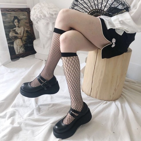 KORELAN 봄 여름 신상품 왕홍 shuiii 물 동종 어망 양말