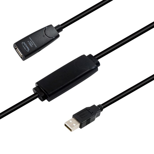 마하링크 USB2.0 연장 리피터 케이블 5M 유전원 ML-PWUR5 신호증폭 2중차폐 캐스케이드기능 장거리전송, 1개