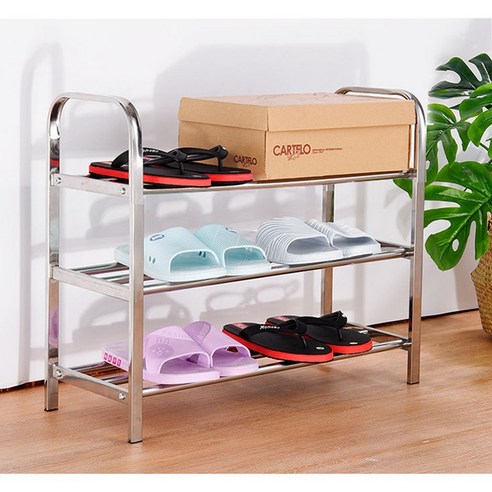 신발장의 새로운 기준, 레디박스 튼튼한 스텐 간편조립 슈즈보관 신발장 3단: 공간 효율성과 스타일을 더하다 철제신발장