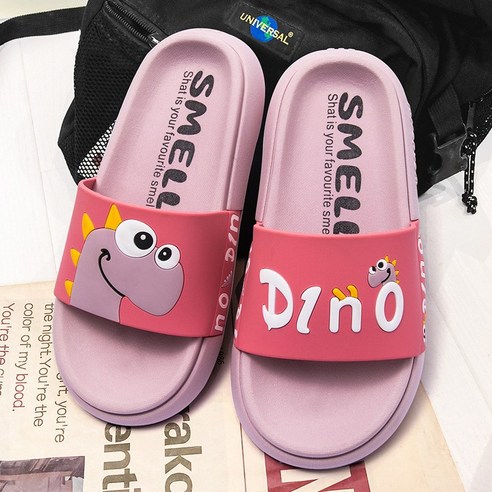 깜찍 만화 쿨 슬리퍼 커플 홈 내마모 PVC 쿨 슬리퍼 여자 야외 남자 슬리퍼 욕실 목욕, 자주색