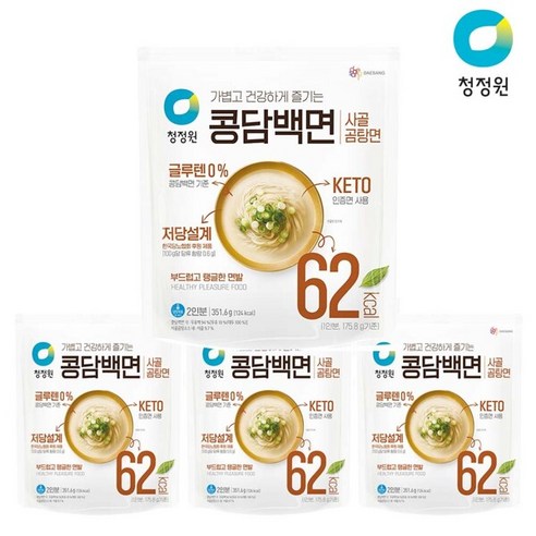 청정원 콩담백면 사골곰탕면 351.6g, 6개