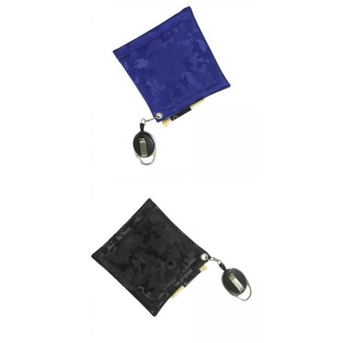 체육관 골프를 위한 열쇠 고리 버클을 가진 2pcs 휴대용 골프 공 청소 수건, 폴리에스터, 블랙+블루