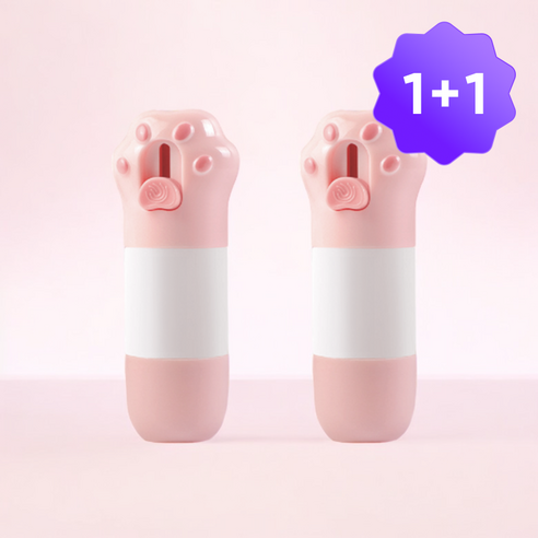 1+1 쉐이프어스 작고 귀여운 택배칼 내장 송장지우개, S12 냥냥펀치 핑크 (1+1), 2개