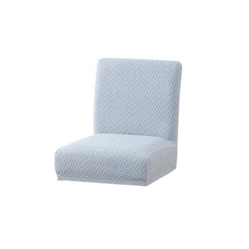 탄성 양털 방수 식당 의자 커버가있는 의자 등받이, 하늘색, 폴리 에스터