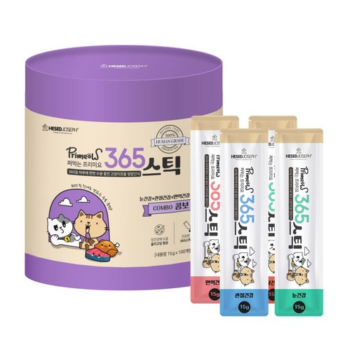 프리미요 고양이 짜먹는 365스틱 영양제, 종합영양제, 15g, 1개